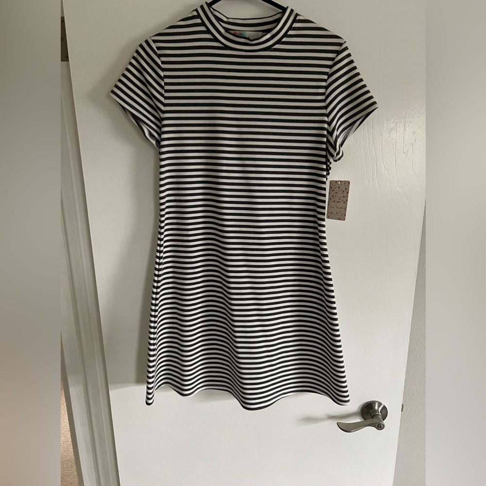 Free people stripe mini dress. Size medium. Super cute.